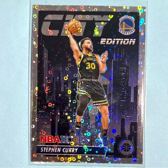 2023-24 Panini NBA Hoops Premium Stock - City Edition Disco #30 Stephen Curry - Picture 1 of 2